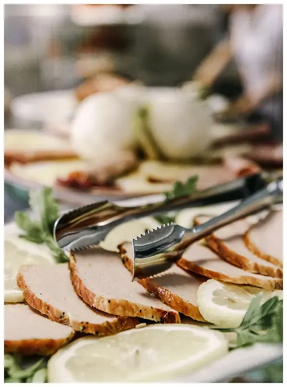 Prosciutto cotto con limone e basilico